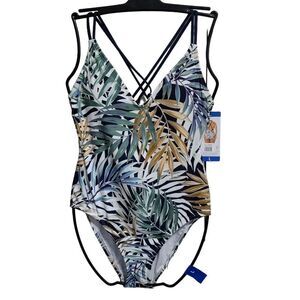 Hurley Palm print swimsuit L/ XL